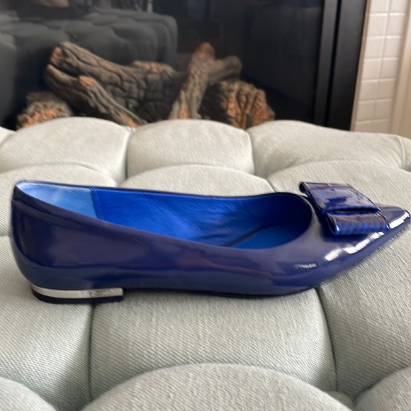Coach Wesley Blue Patent Leather Flats - Picture 9 of 16